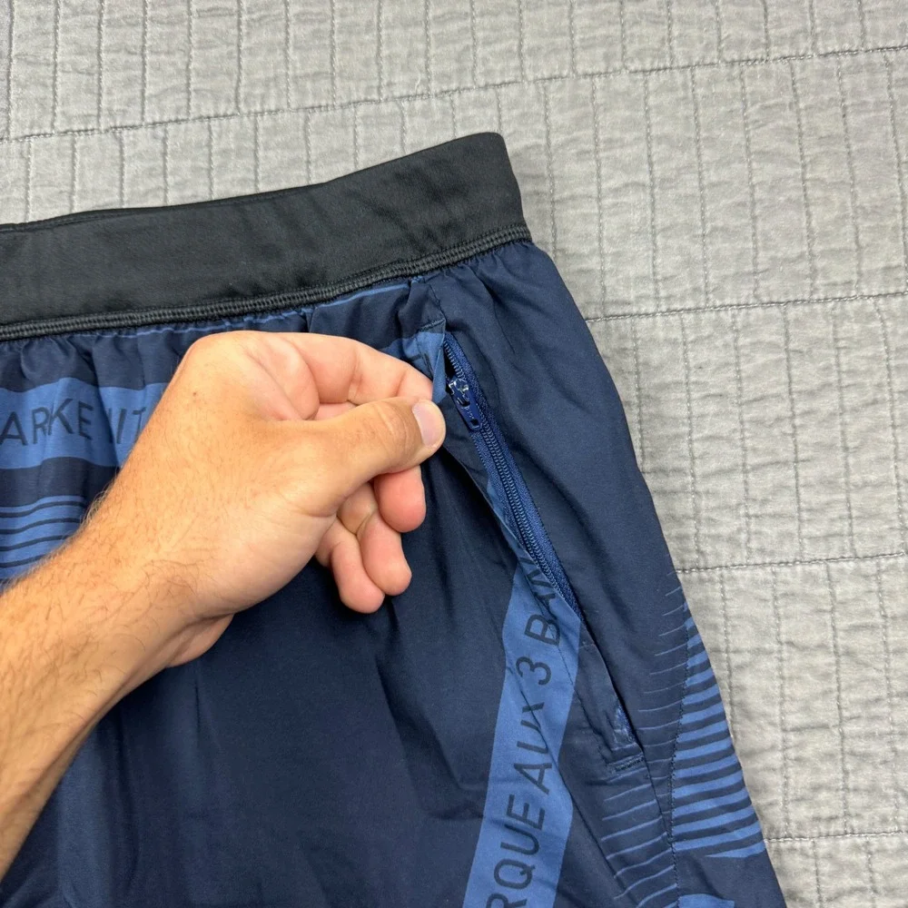 Adidas‎ Men XL Blue Graphic Training Shorts 9